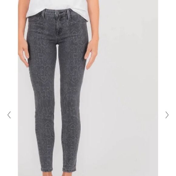 Anthropologie Level 99 Blue Cheetah Janice Ultra Skinny Fit Stretch - Picture 11 of 15